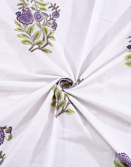 Cleopatra cotton bedsheet single piece handblock printed view