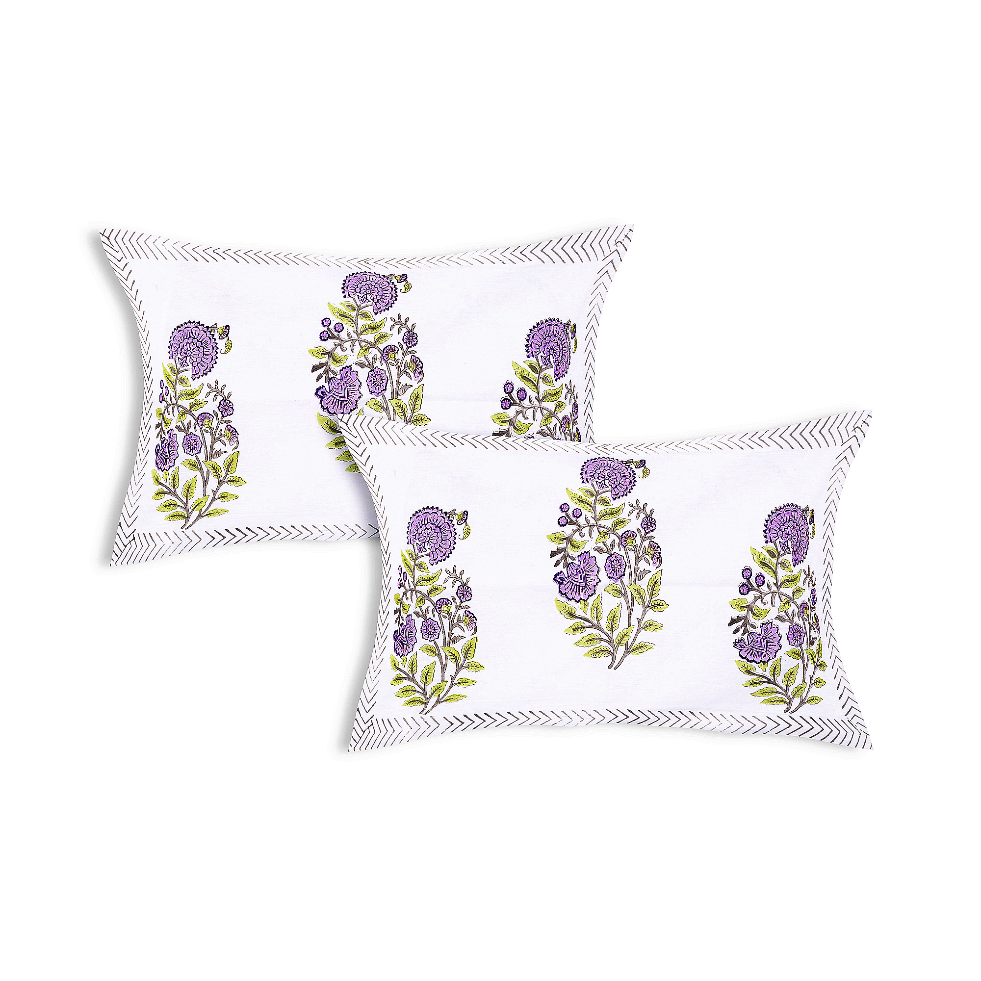 Cleopatra cotton pillow covers handblock printed set design