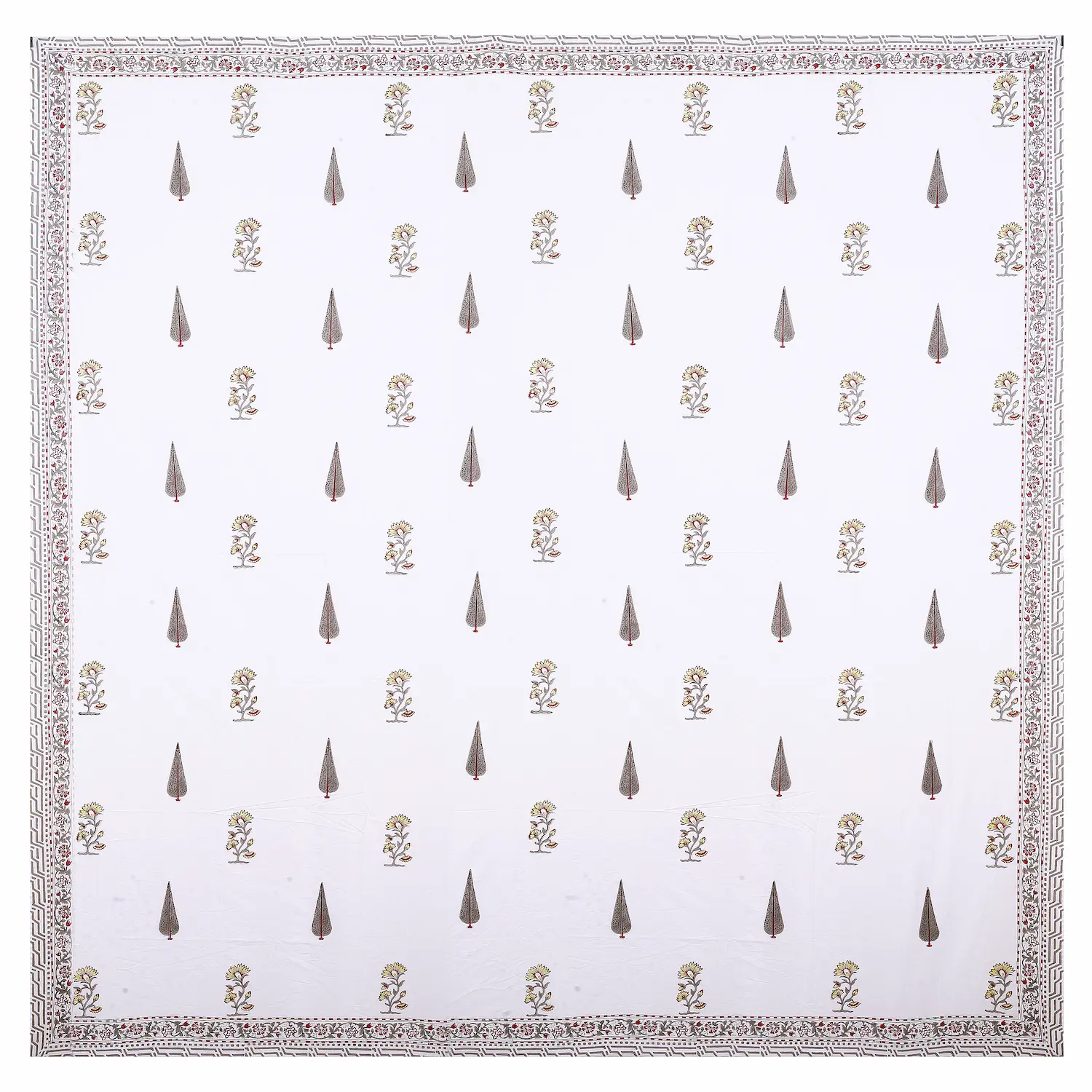 Cleopatra Desert Motif 108″ x 108″ Handblock Printed Cotton Bed Sheet Set - Image 6