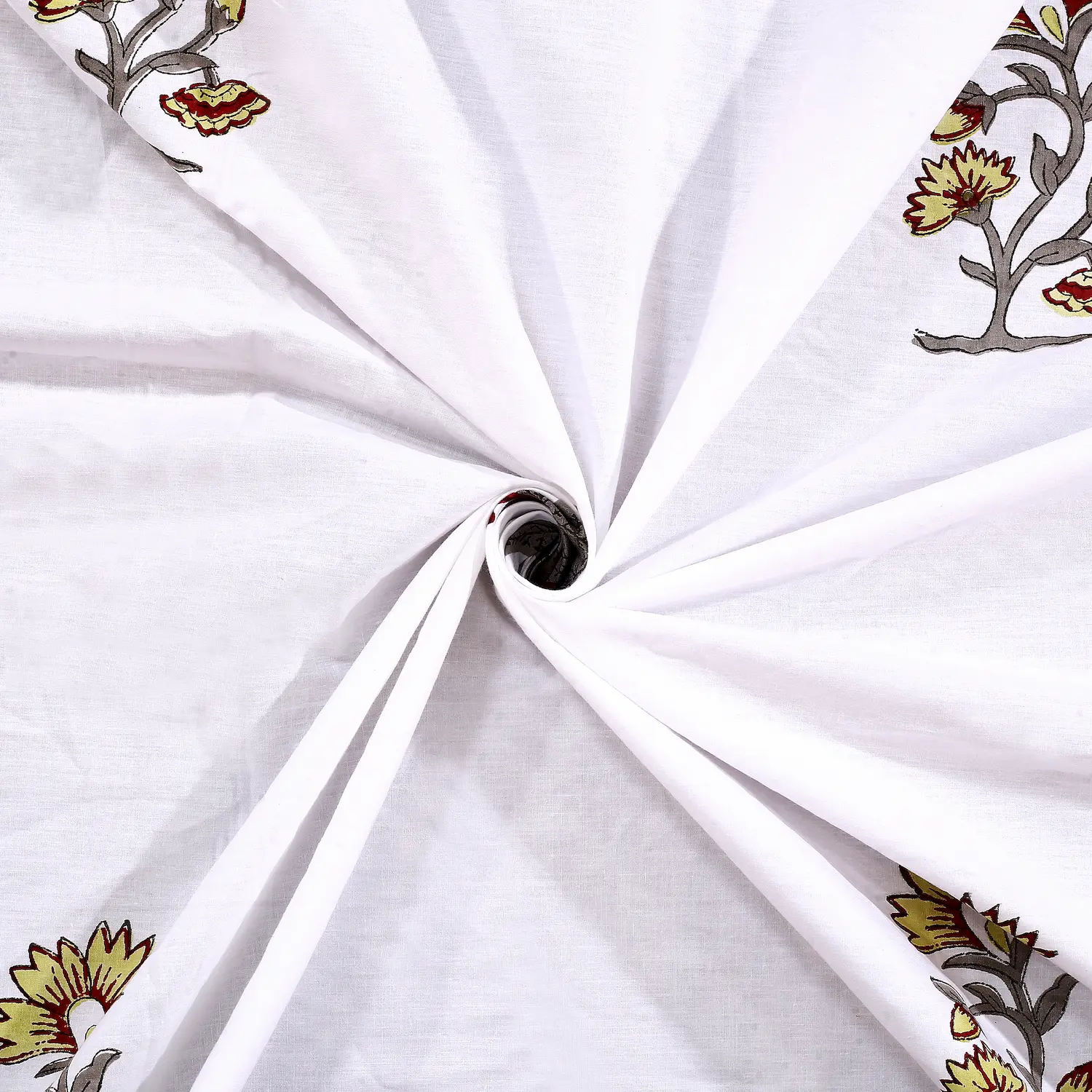 Cleopatra Desert Motif cotton bedsheet single piece handblock printed view