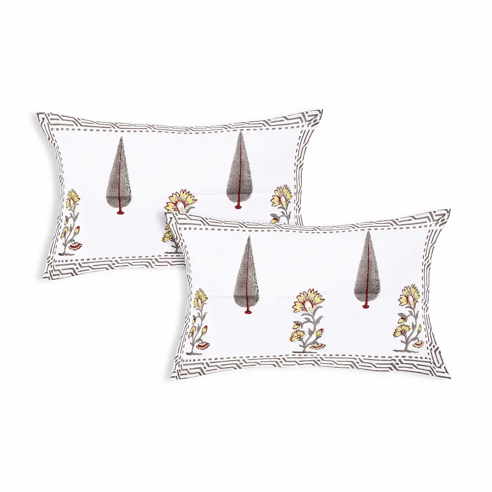 Cleopatra Desert Motif cotton pillow covers handblock printed set design