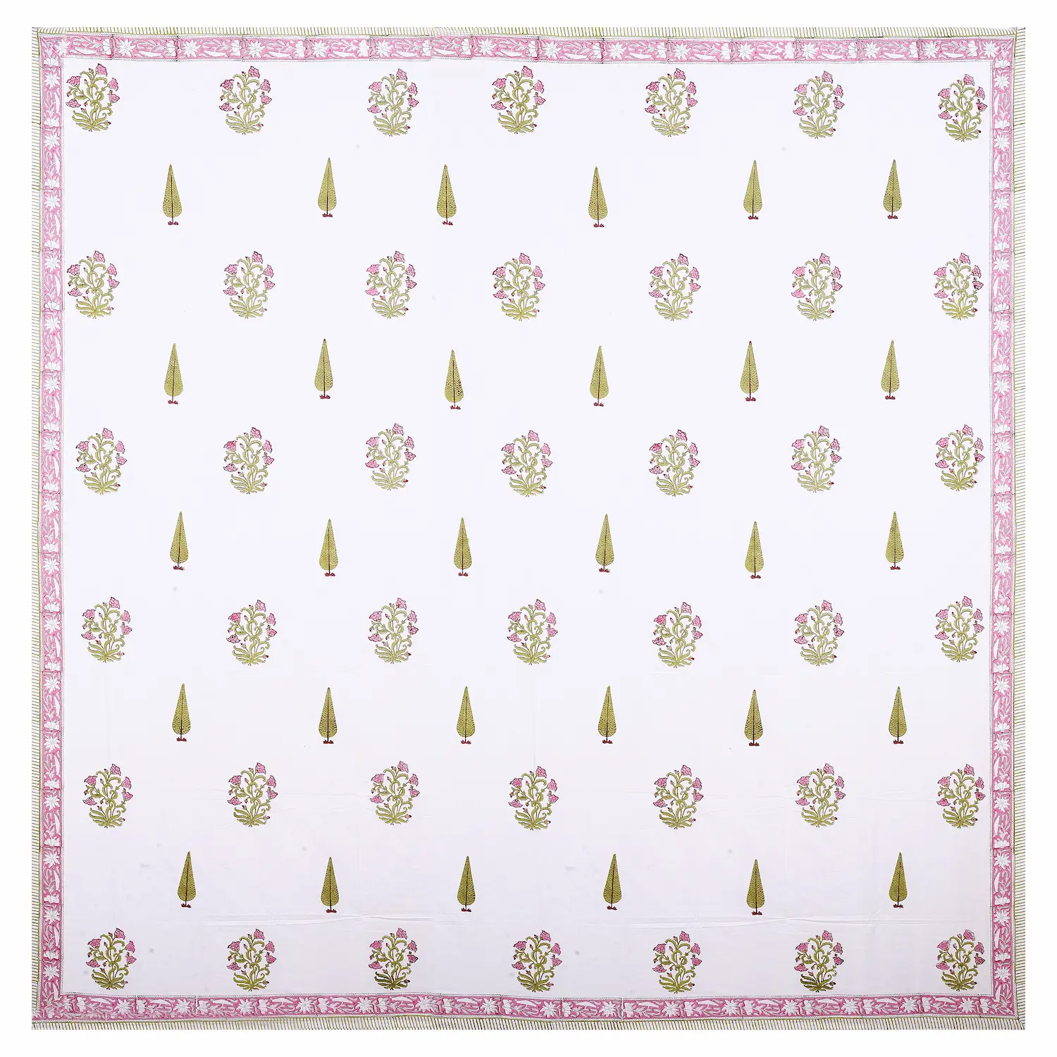 Cleopatra Meadow Bloom bedsheet design handblock printed cotton pattern
