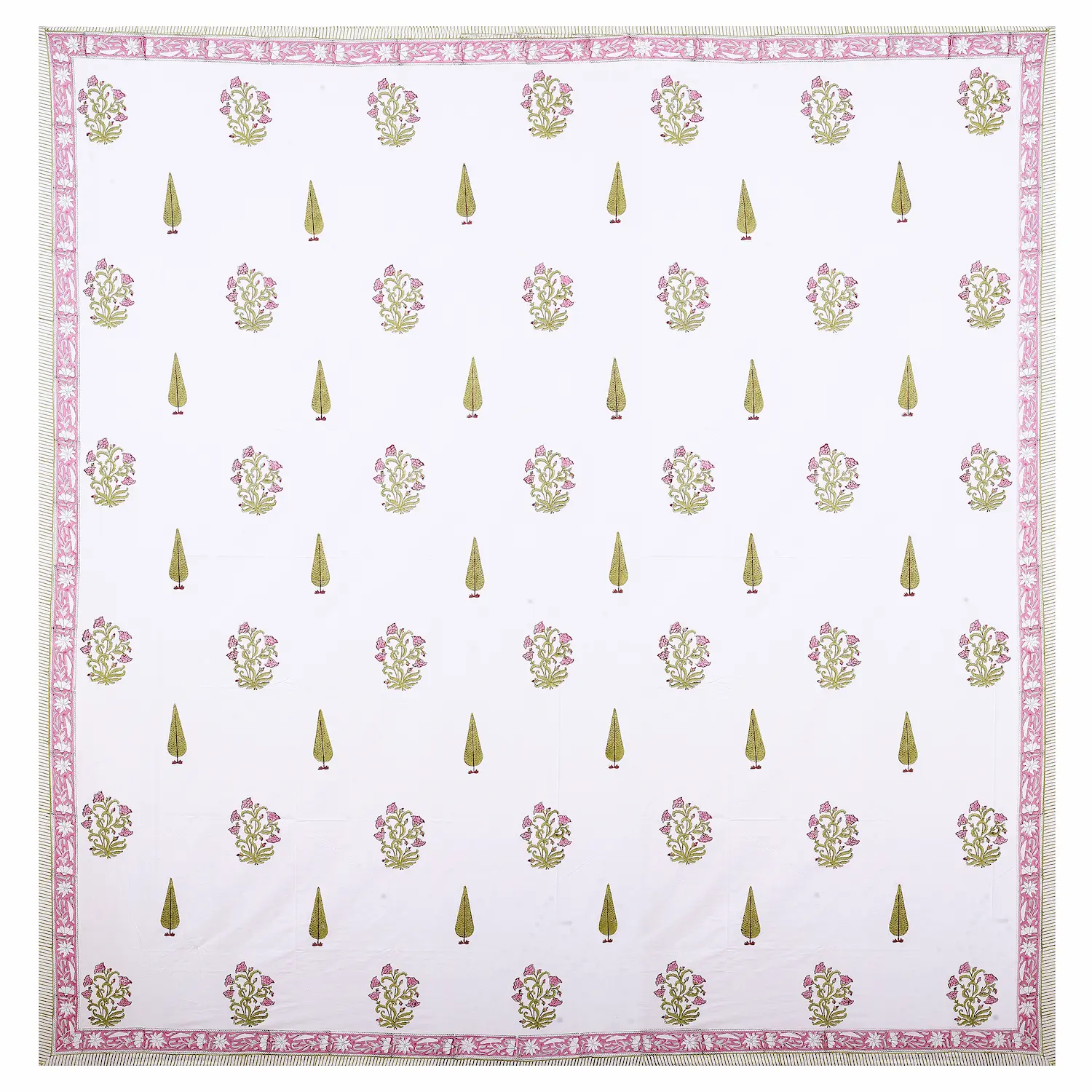 Cleopatra Spring Meadow bedsheet design handblock printed cotton pattern