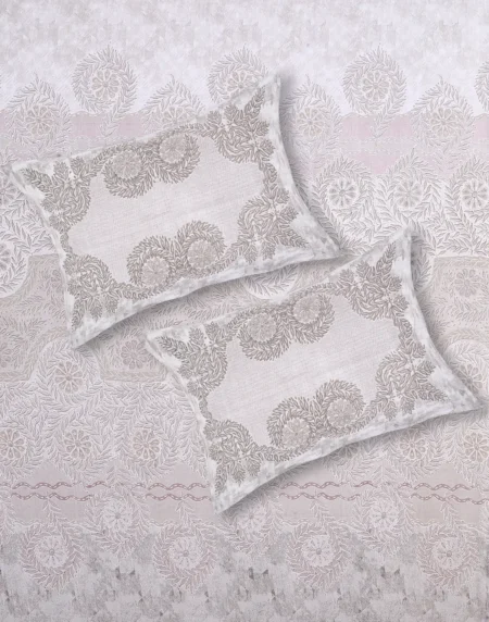 Italian Amalfi Rosette bedsheet set with pillow covers digital print styling