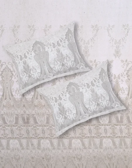 Italian Baroque Elegance bedsheet set with pillow covers digital print styling