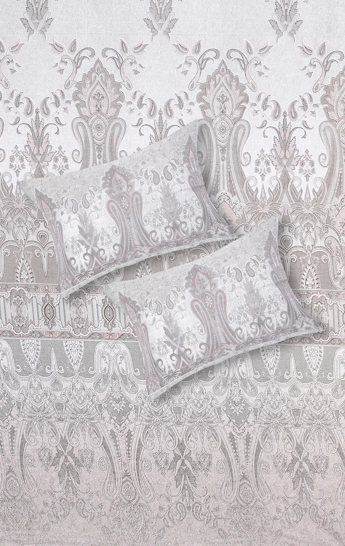 Italian Baroque Mulberry 108″ x 108″ Digital Printed Cotton Bed Sheet Set