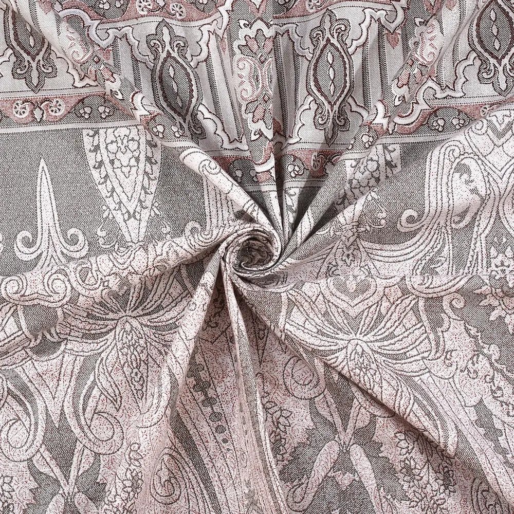 Italian Baroque Mulberry 108″ x 108″ Digital Printed Cotton Bed Sheet Set - Image 2