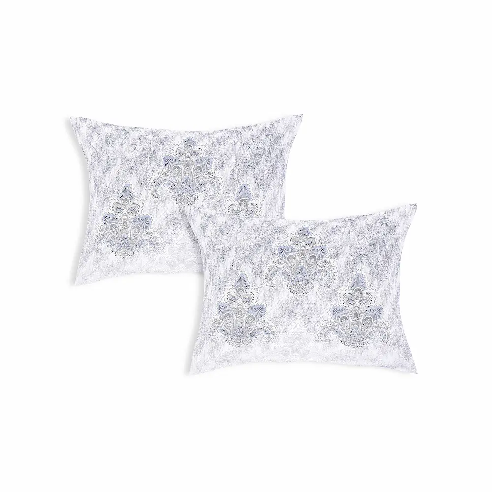 Italian Medici Azure 108″ x 108″ Digital Printed Cotton Bed Sheet Set - Image 5