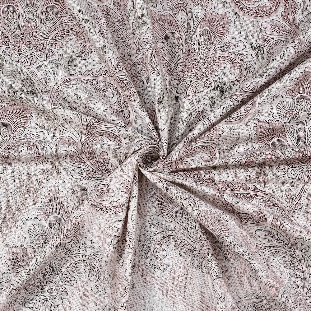Italian Medici Rosé 108″ x 108″ Digital Printed Cotton Bed Sheet Set - Image 2