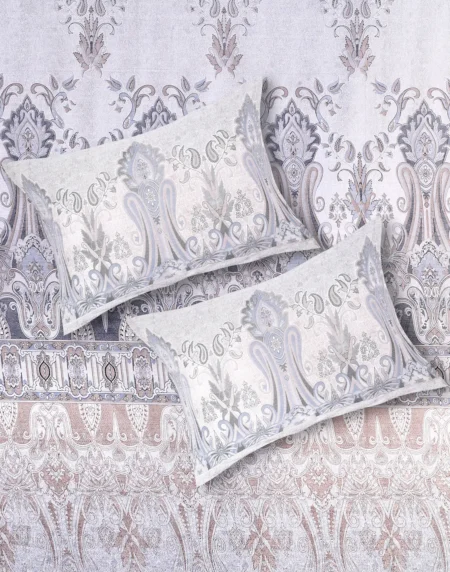 Italian Paisley Grace bedsheet set with pillow covers digital print styling