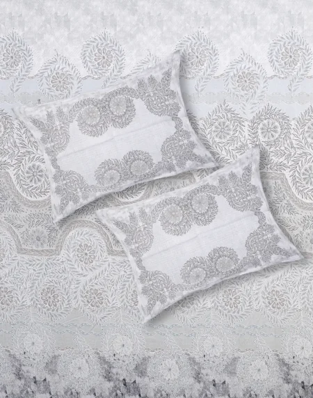 Italian Portofino Slate bedsheet set with pillow covers digital print styling