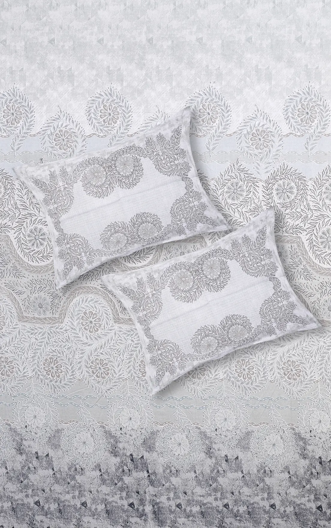 Italian Portofino Slate bedsheet set with pillow covers digital print styling