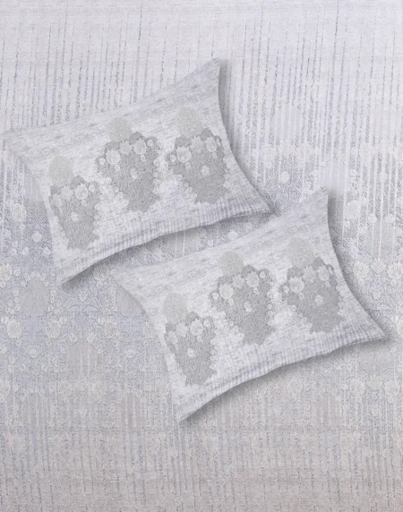 Italian Roman Lilac bedsheet set with pillow covers digital print styling