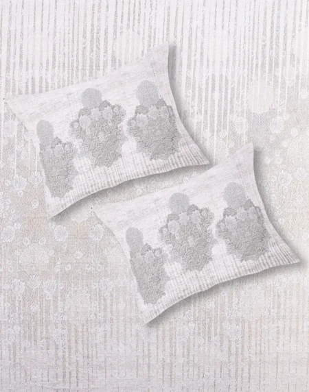 Italian Romanesque Pebble bedsheet set with pillow covers digital print styling