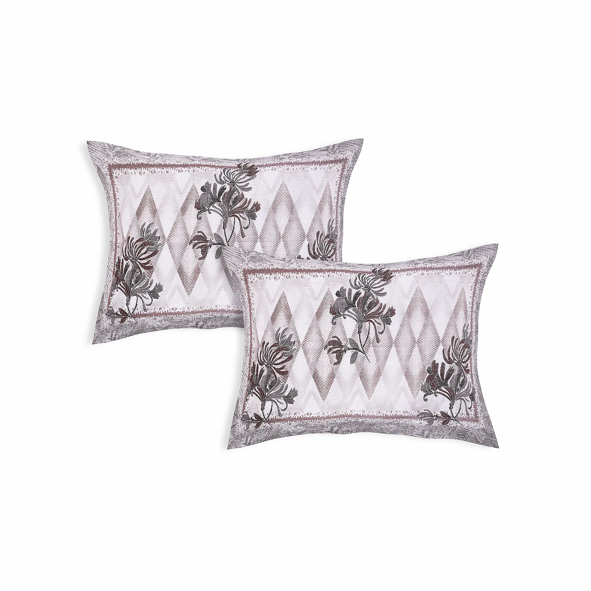 Italian Sicilian Mauve cotton pillow covers digital printed set design