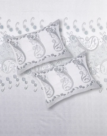 Italian Trevi Azure bedsheet set with pillow covers digital print styling