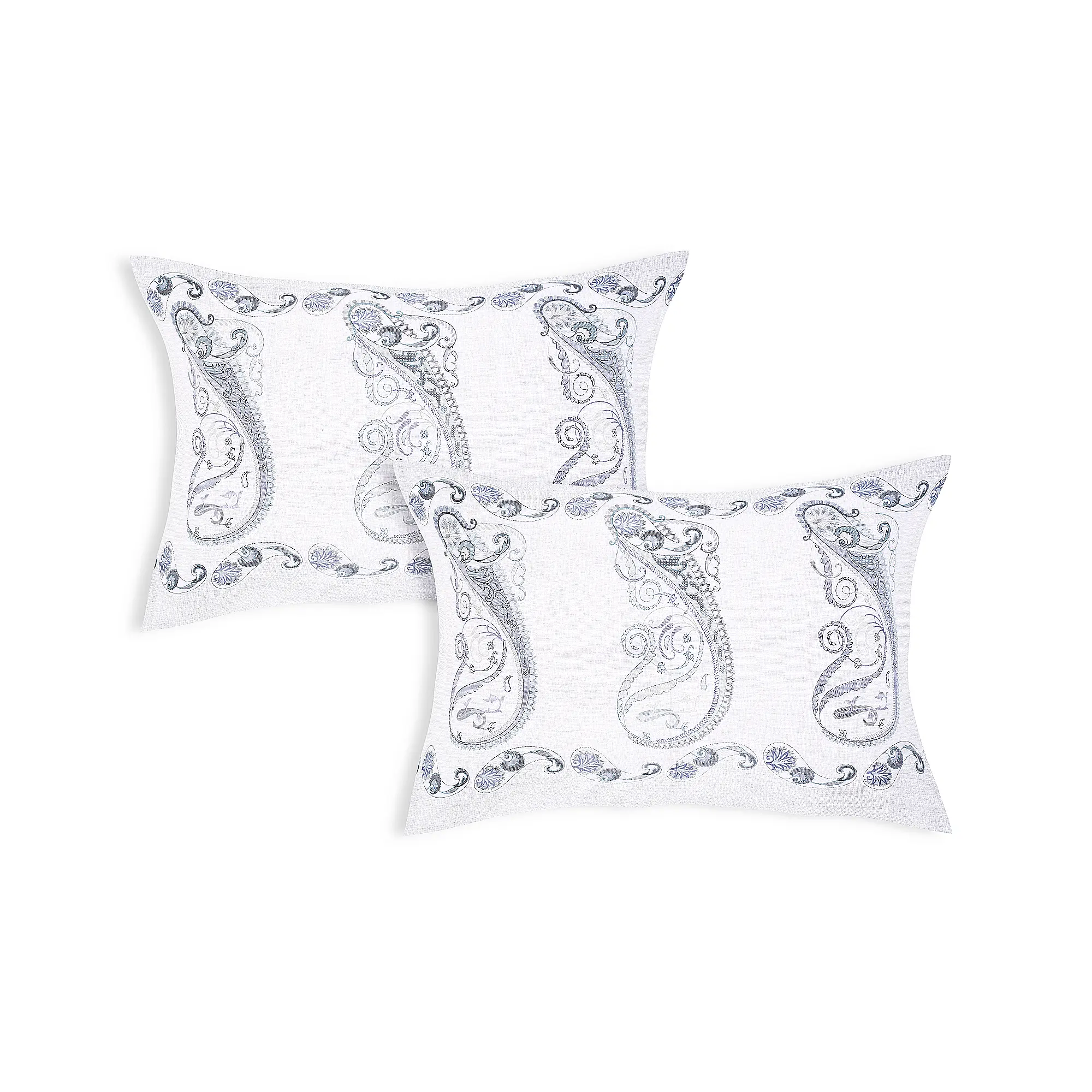 Italian Trevi Azure cotton pillow covers digital printed set design
