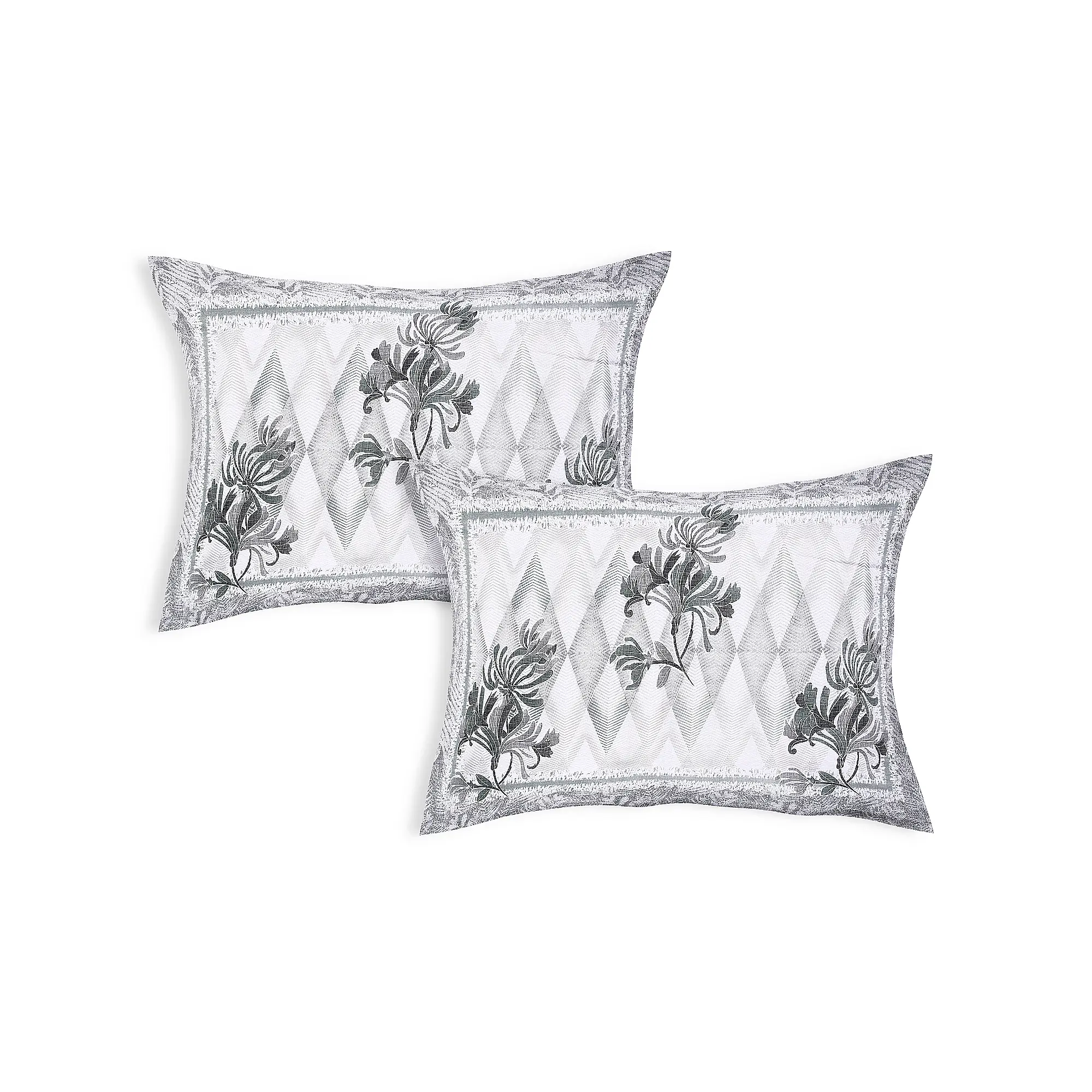 Italian Tuscan Silver cotton pillow covers digital printed set design