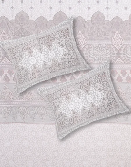 Italian Verona Rose bedsheet set with pillow covers digital print styling