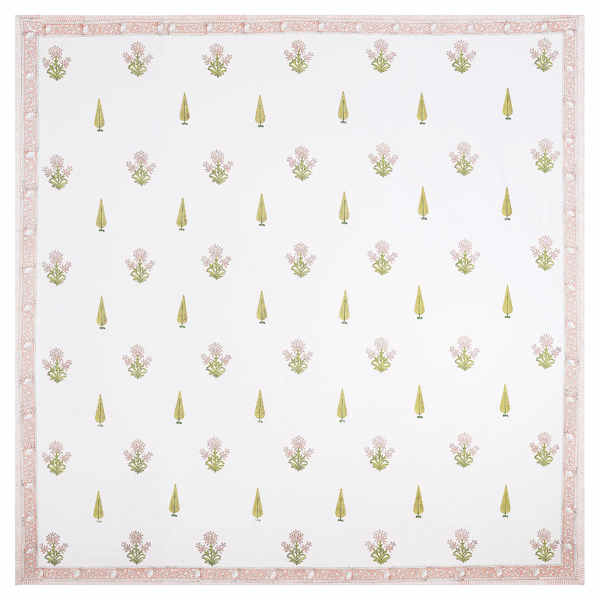 Marilyn Mallow bedsheet design handblock printed cotton pattern