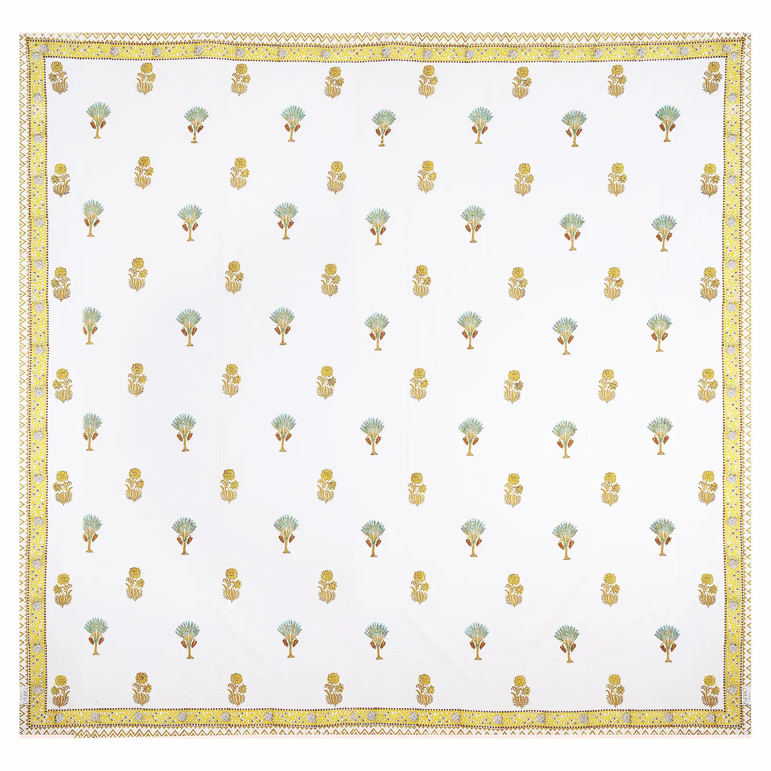 Marilyn Marigold bedsheet design handblock printed cotton pattern