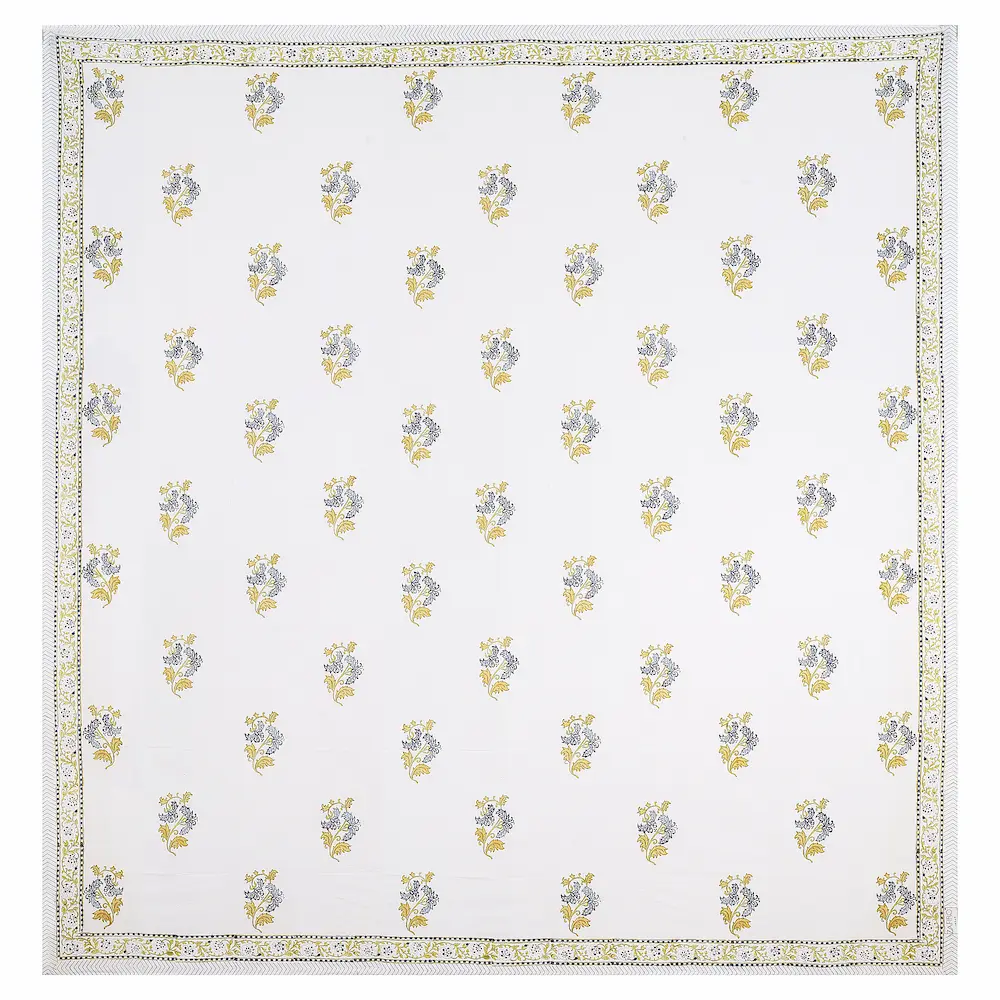 Marilyn Midnight bedsheet design handblock printed cotton pattern