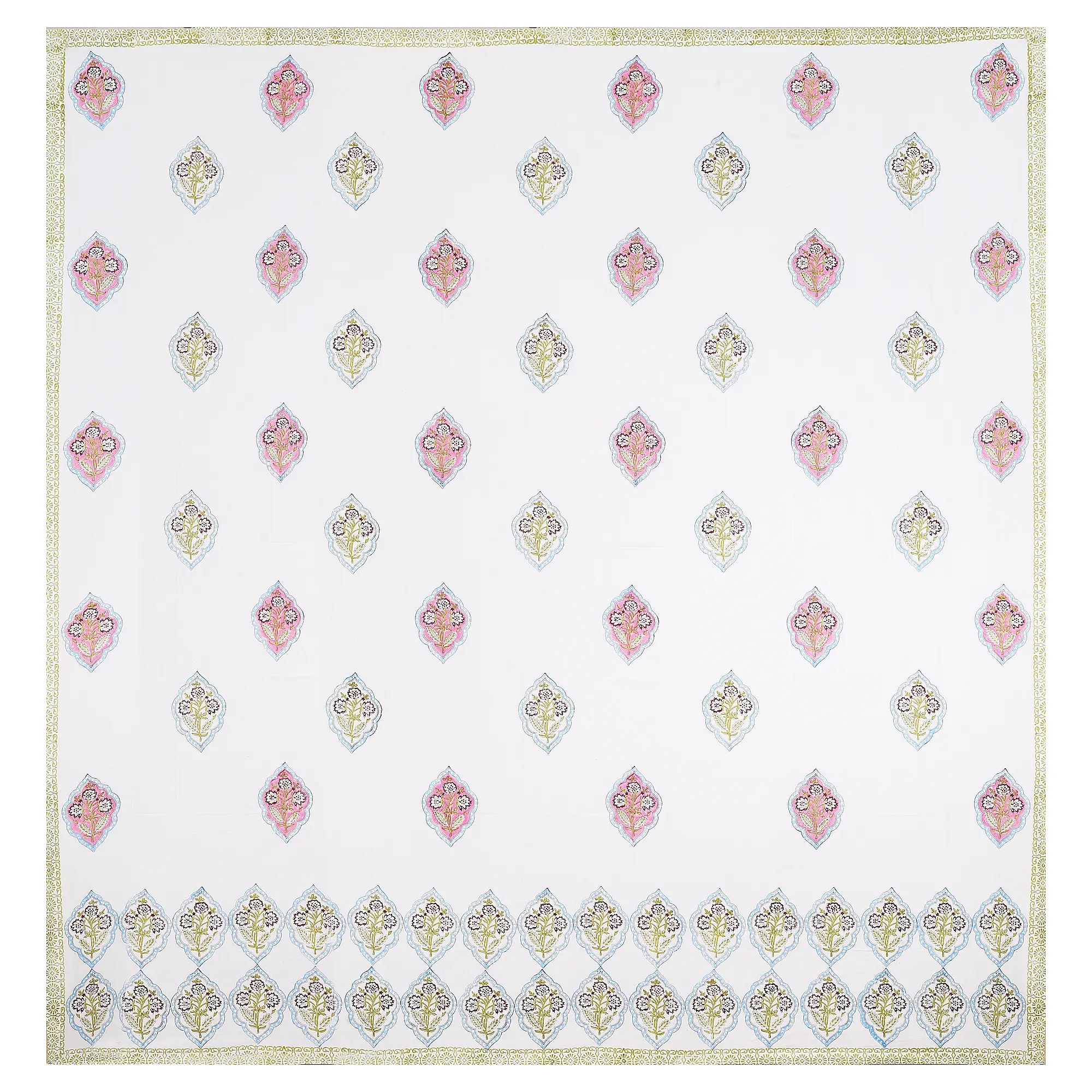 Marilyn Mist bedsheet design handblock printed cotton pattern