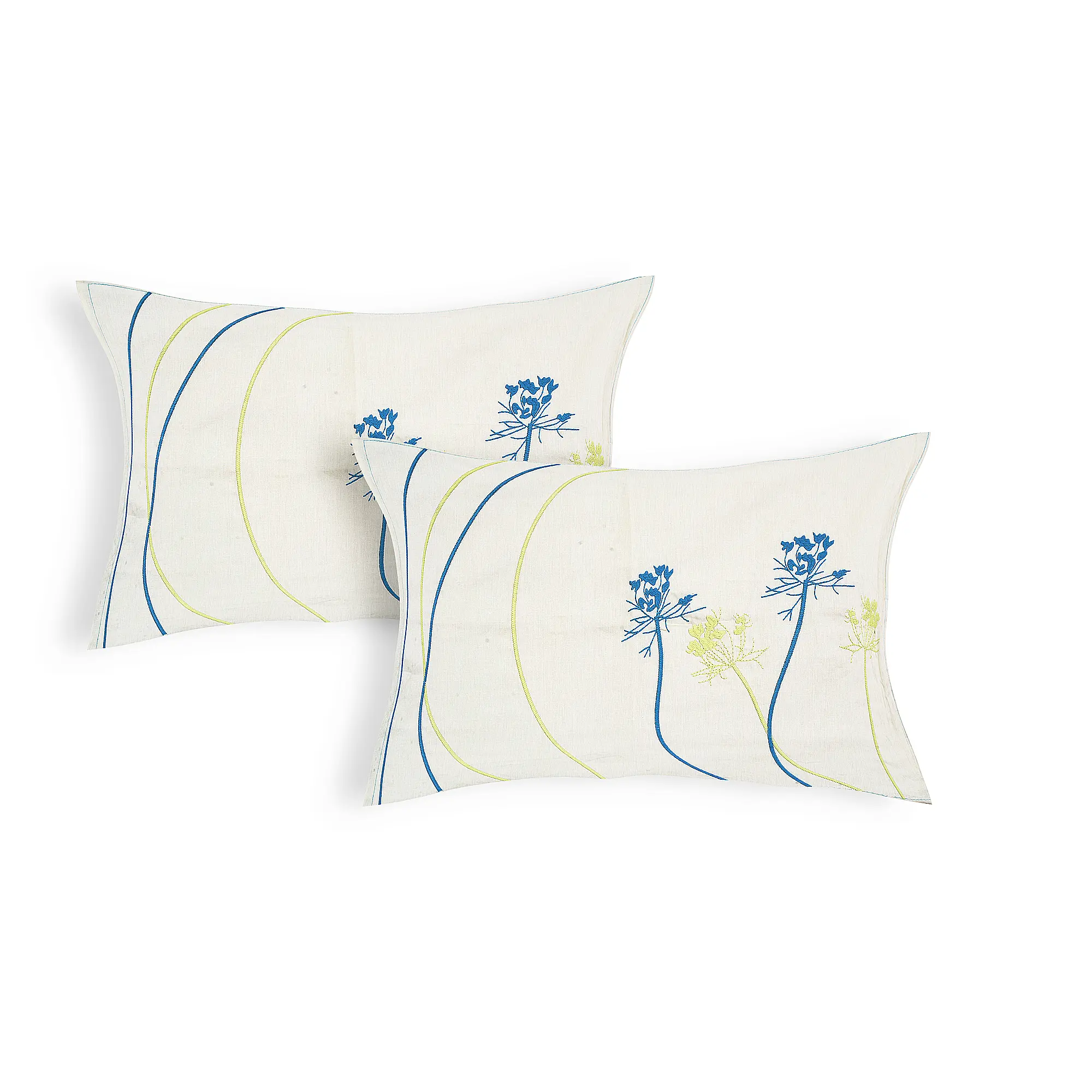 Reve Ombre Azure cotton pillow covers set design