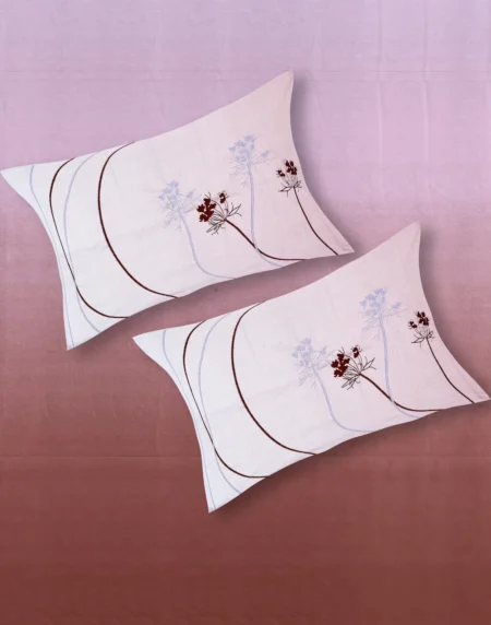 Reve Ombre Coral bedsheet set with pillow covers styling