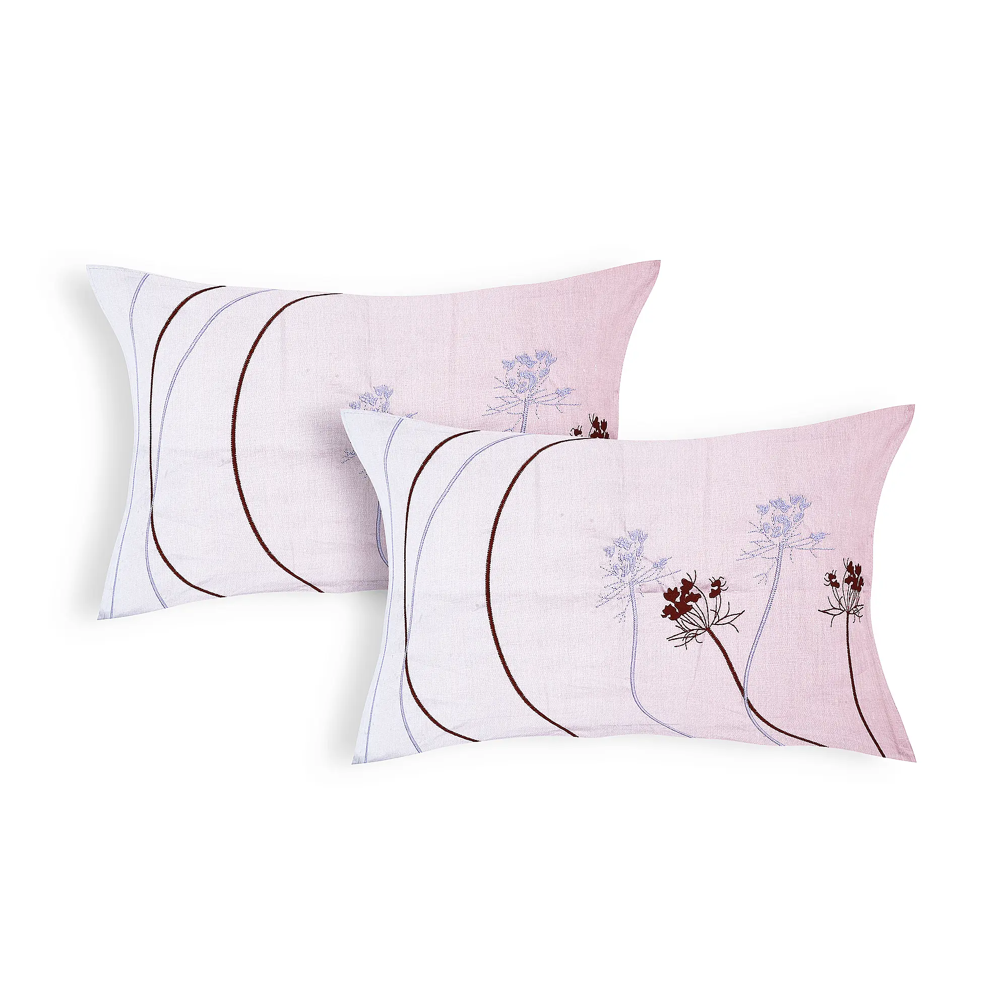 Reve Ombre Coral cotton pillow covers set design