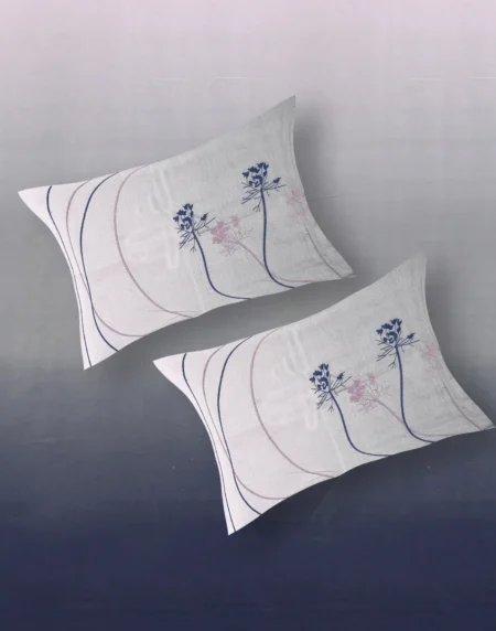 Reve Ombre Slate bedsheet set with pillow covers styling