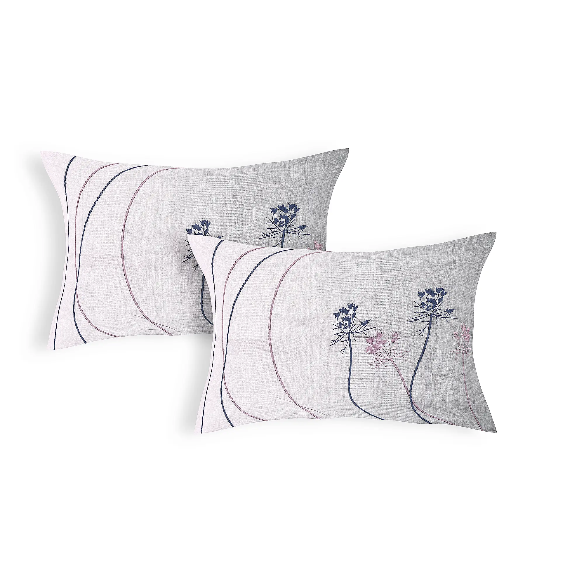 Reve Ombre Slate cotton pillow covers set design