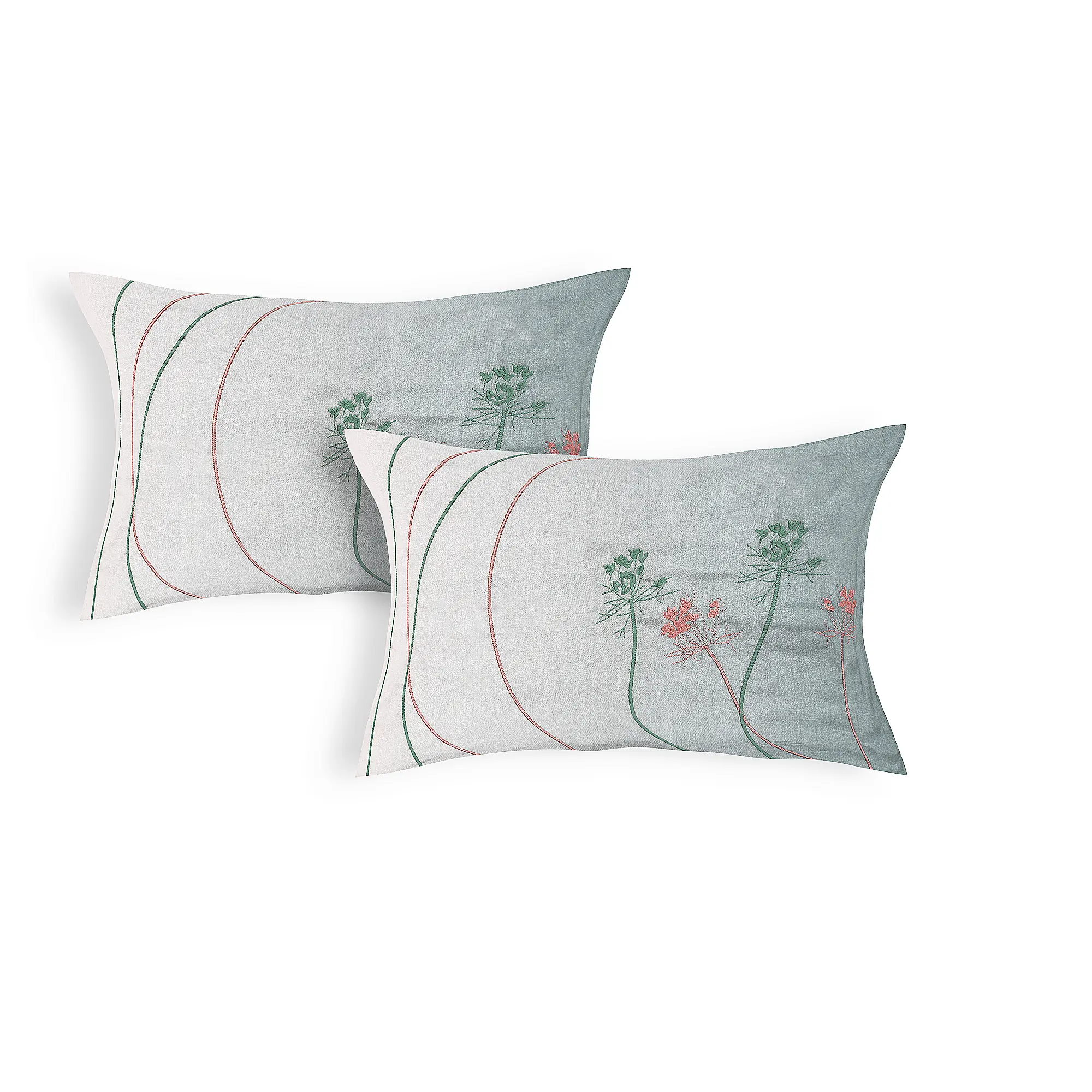 Reve Ombre Teal cotton pillow covers set design