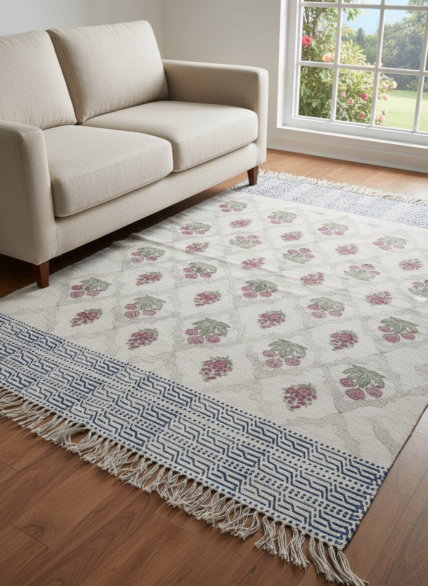 HANDBLOCK RUGS DESERT ROSE EXCLUSIVE