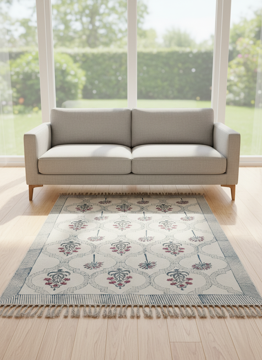 HANDBLOCK RUGS TEAL EXCLUSIVE - Image 3