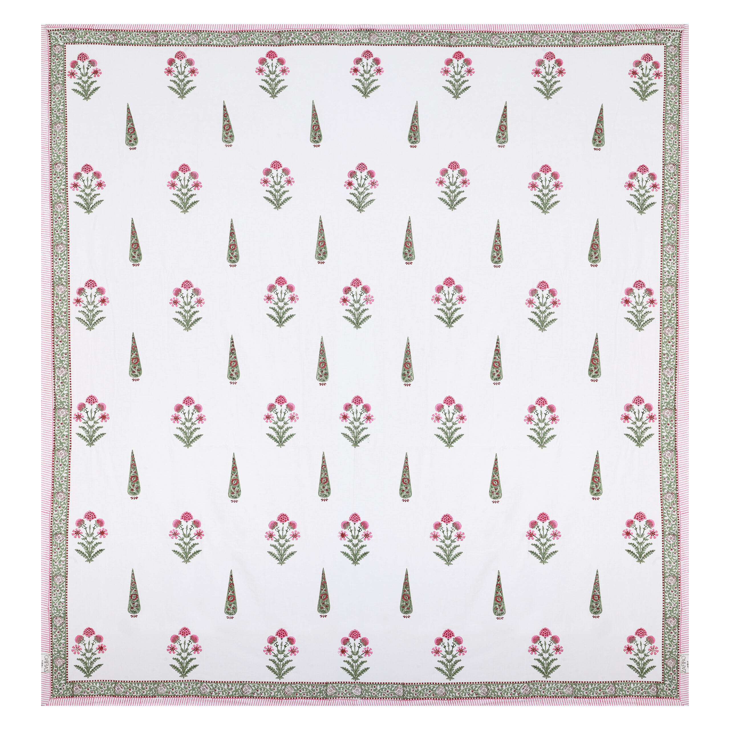 Marilyn Talc 300 TC Handblock Bedsheet - Image 4