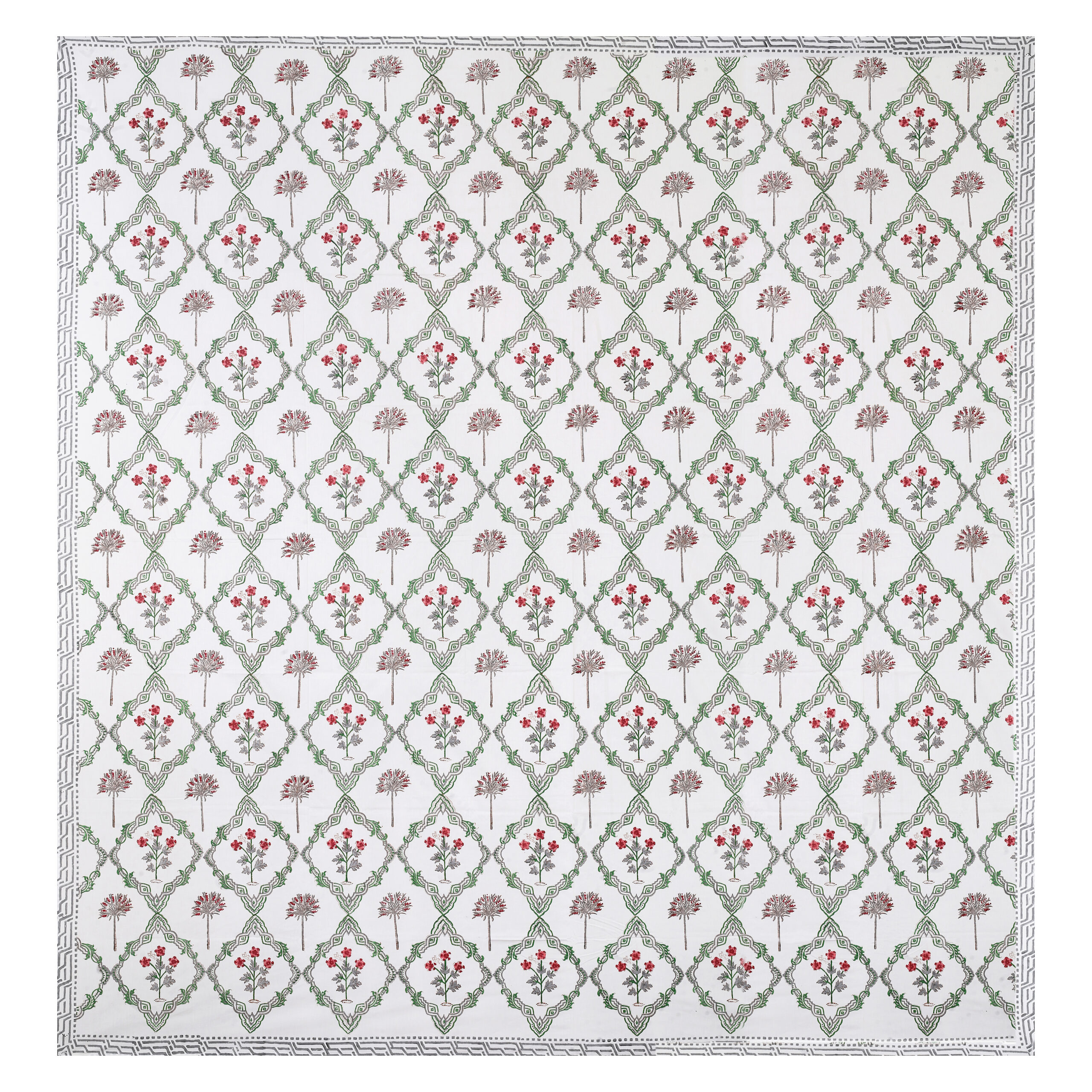 Marilyn Olive 300 TC Handblock Bedsheet Set - Image 4