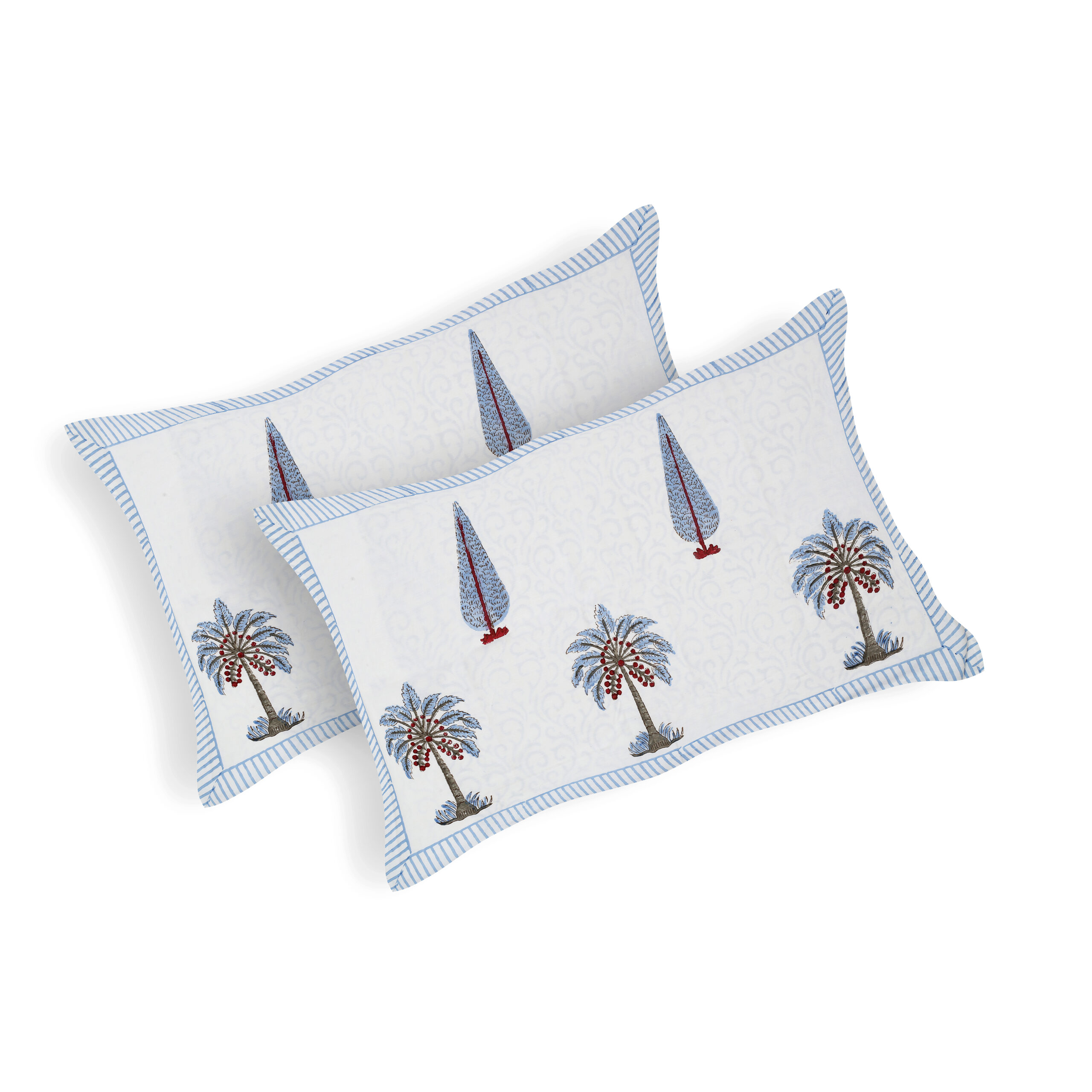 Marilyn Palm 300 TC Handblock Bedsheet - Image 5