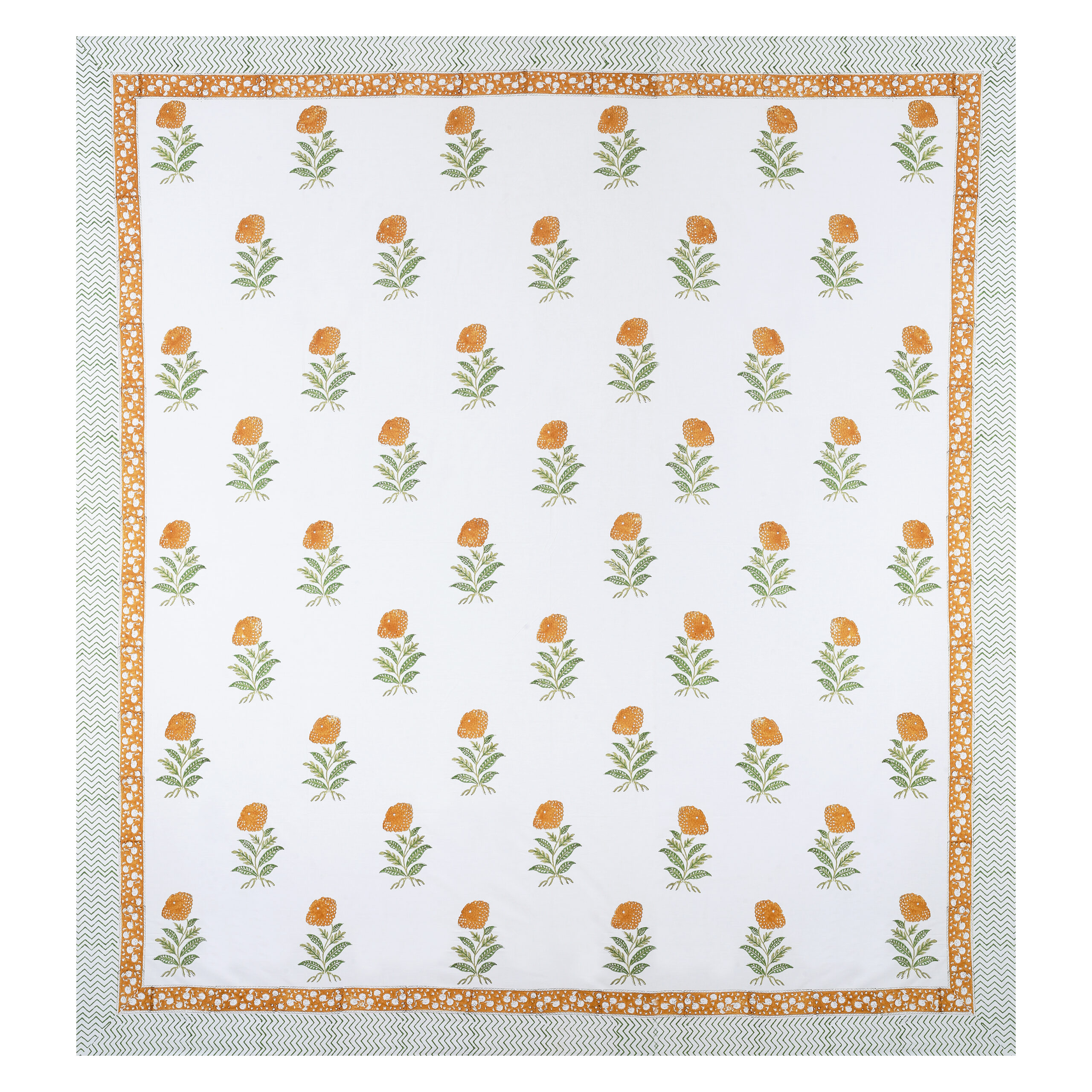 Marilyn Sunflower 300 TC Handblock Bedsheet - Image 4