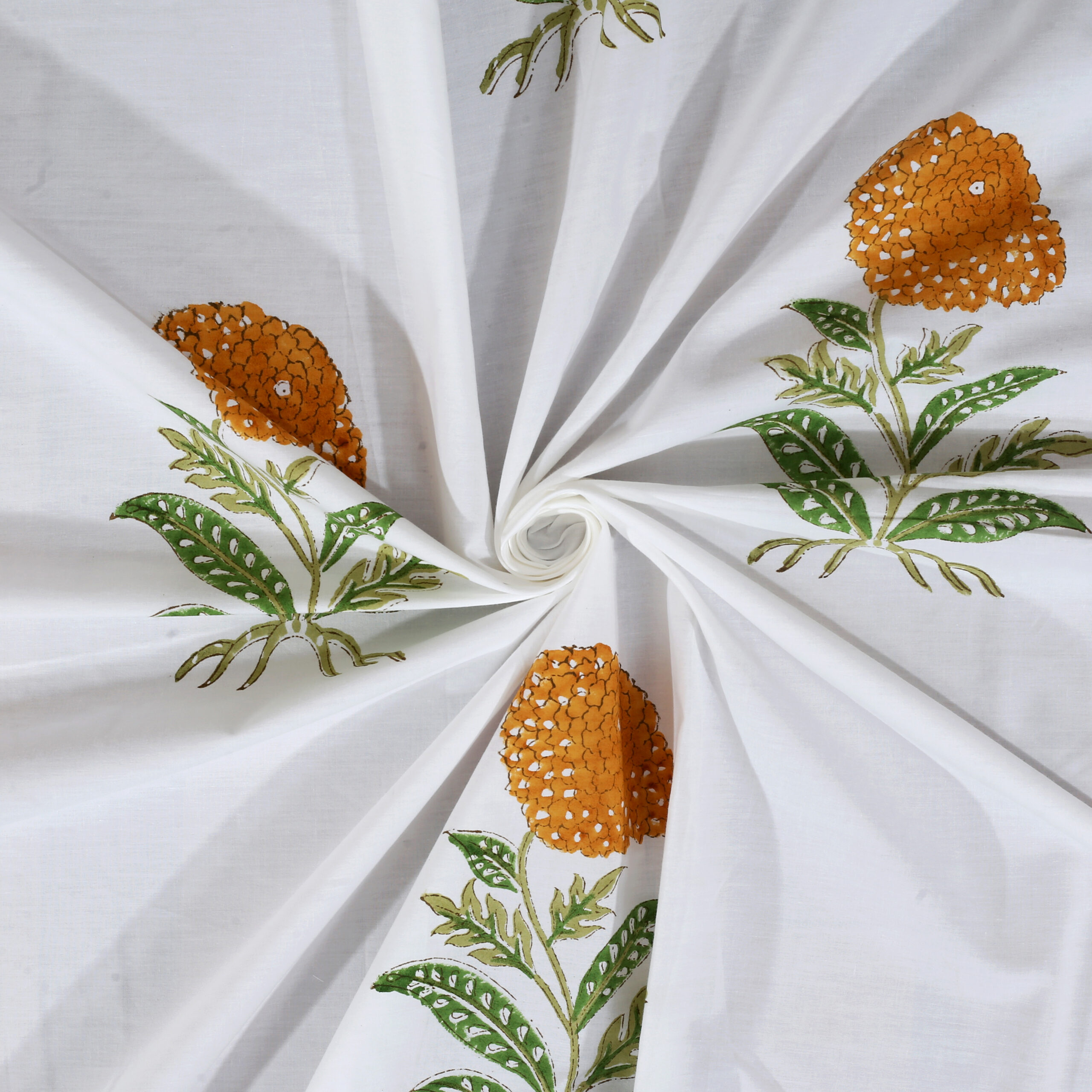 Marilyn Sunflower 300 TC Handblock Bedsheet - Image 2